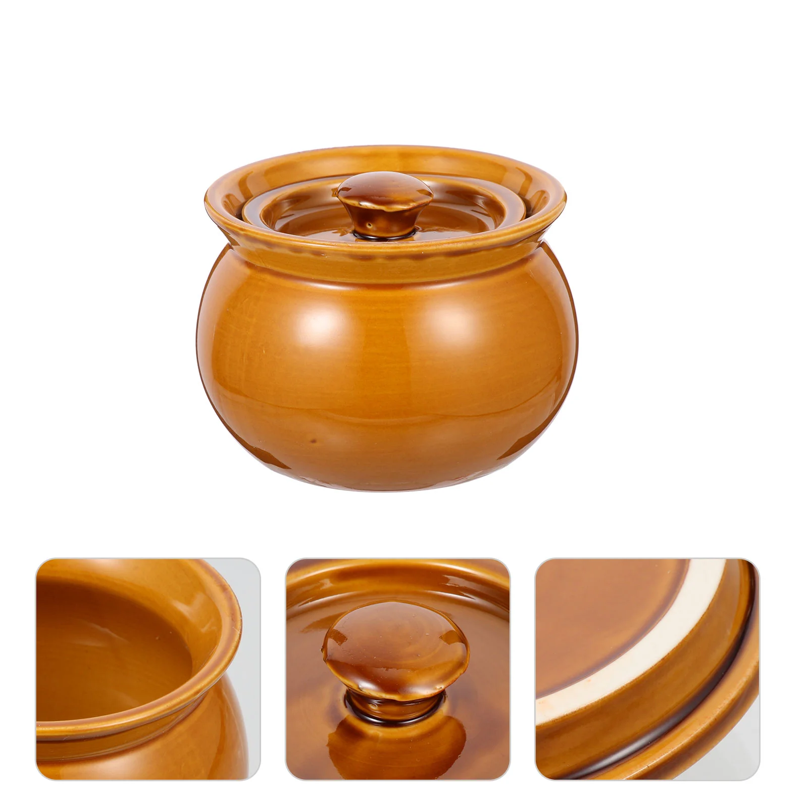 

Mini Ceramic Stew Pot Lids 500Ml Clay Cooking Pots Soup Bowl Chinese Casserole Pot Japanese Earthen Pots Soup Noodle