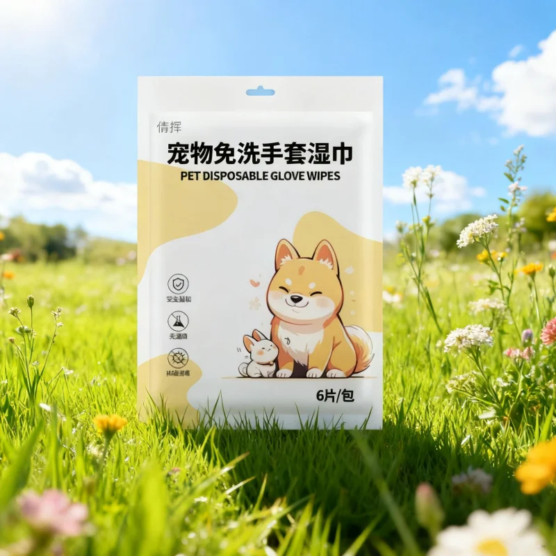 No-Rinse Pet Cleaning Gloves 2