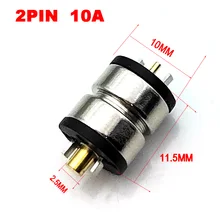 

10mm round 10A high current magnet suction spring pogo pin connector, male and female probe DC power charging magnetic connector