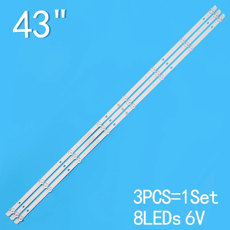 

809MM 3PCS LED Backlight strip For HOLLEBERG 42" HL-00430A30-0402S-01 A3 3X8 3080543Z10DTZ001 TV-led43fhd100t2