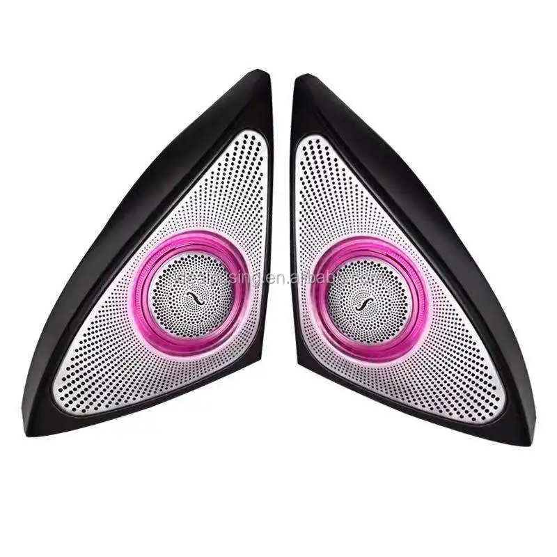 Car 3D rotating tweeter cover bad light lighting system is suitable for Mercedes-Benz W205 / W253 / W213 factory 3d rotary treble tweeter speakers with ambient lights for mercedes benz e class w213 2016 2020 with 64 colors