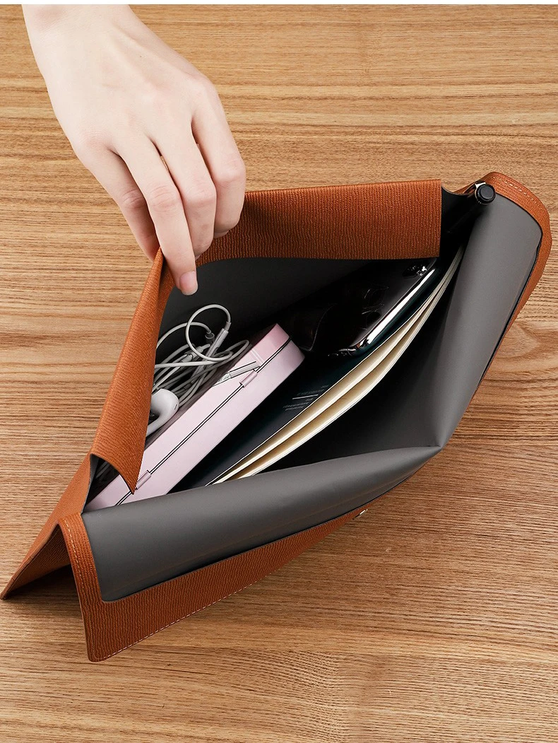 Document PU Business Briefcase File Bag, A4 Folder, School Office Storage Print Pattern LOGO