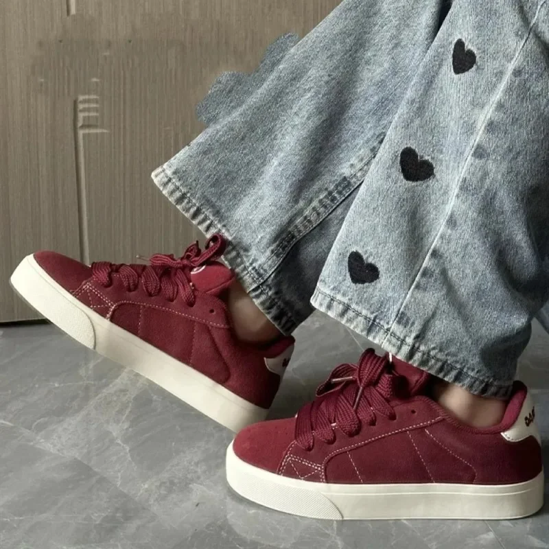 Women Casual Shoes Fashion Low Cut Lace-Up Leisure Sneakers Outdoor Comfortable Non-Slip Female Flats Trainers 35-40 5