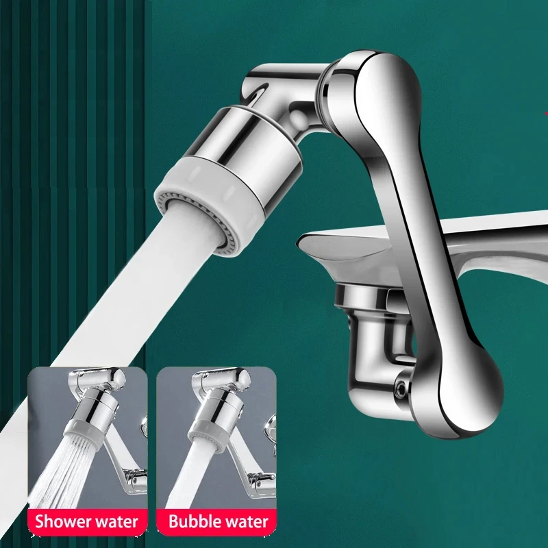 Faucet Extender Stainless steel 1080 &deg;Swivel Water Tap Nozzle Sprayer Universal Bathroom Mixer Aerator 2 Spray Modes