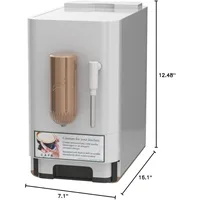 Automatic Espresso Machine & Milk Frother w/ Built In&Adjustable Espresso Bean Grinder,One-Touch Brew in 90 Seconds,Matte White 2
