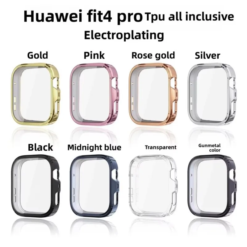 Premium Soft TPU Protective Sleeve for Huawei Watch Fit 4 Pro - Durable Silicone Smartwatch Case Cover