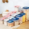 WBBOOMING 3 Different Capacity Plastic Sealed Cans Kitchen Storage Box Transparent Food Canister Keep Fresh New Clear Container 3