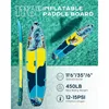 All-Round inflatable paddle board for lakes and rivers, PVC drop-stitch material, navy blue with gray accents, ultra stable 11'