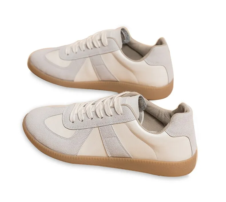 Vintage German Trainer Men Shoes Spring and Summer Sports Small White Training Shoes Fashion Casual Versatile Board Breathable