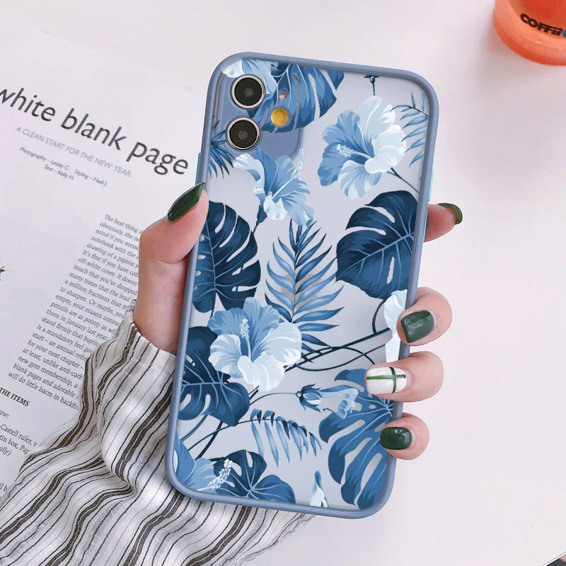 Tropical Palm Leaves Phone Case - Shockproof Back Cover