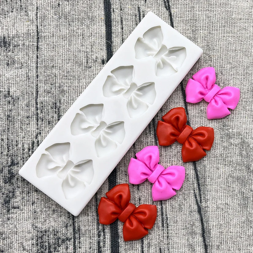 Bow Bowknot Silicone Cake Baking Mold Sugarcraft Chocolate Cupcake Baking Mould Fondant Cake Decorating Tools