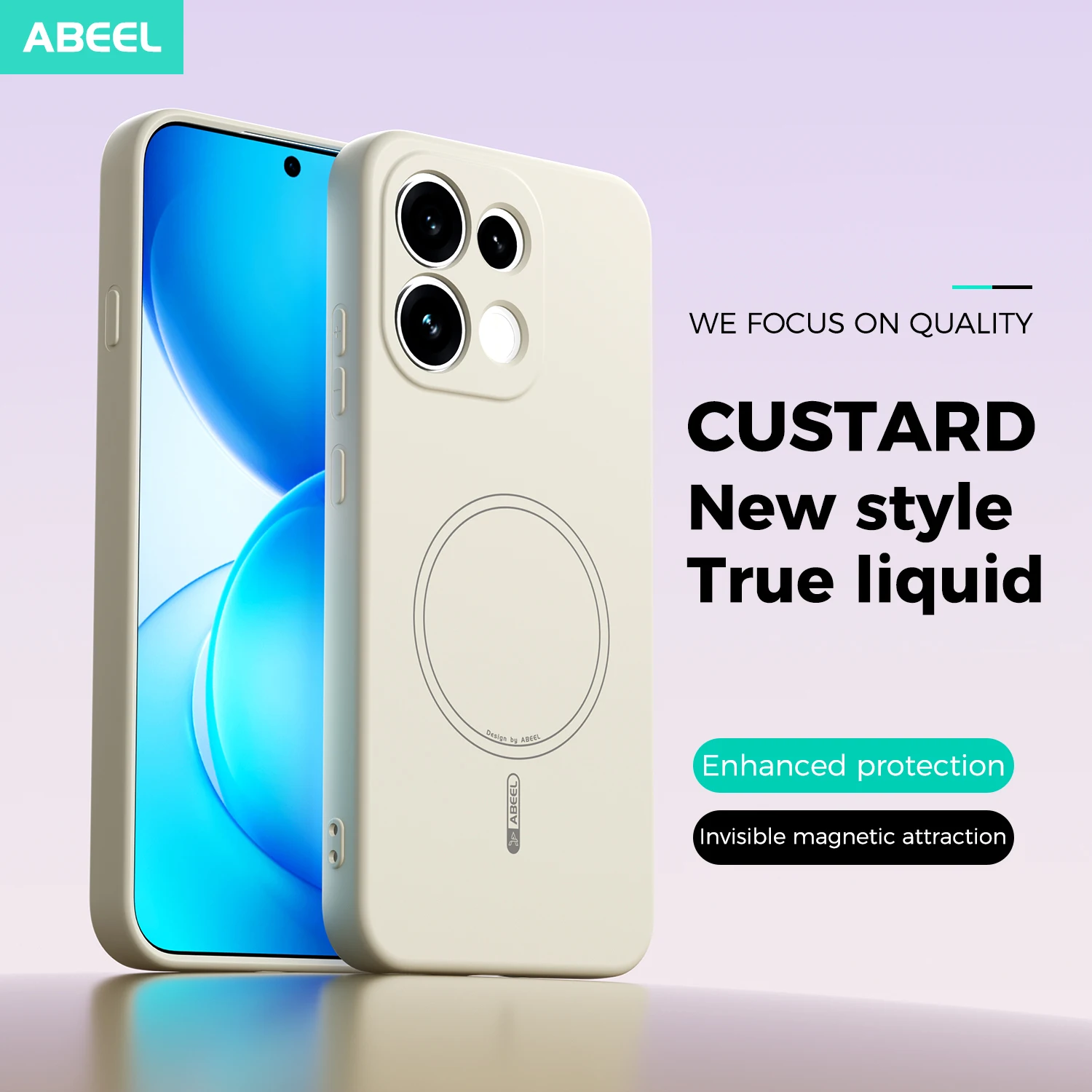 Smooth Liquid Silicone Shockproof Case - ABEEL Back Panel