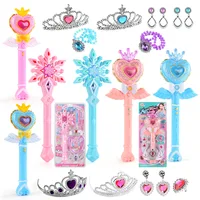 Girls Toys Makeup Set Light Music Snowflake Fairy Magic Wand Girls Play House Decorations Luminous  Kids Toys for Girls Gift 1