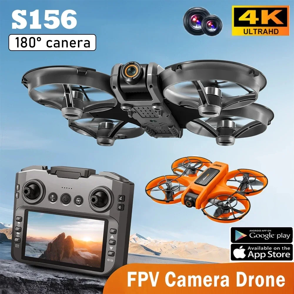 Dron 4K z silnikiem bezszczotkowym i ekranem LCD 12,5 cm - Czarny/Pomarańczowy