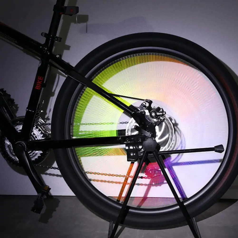 Bike Supplies Reflective Spokes Colorful Bicycle Spoke Skins Wraps for Night Riding Universal Easy-to-install for Road