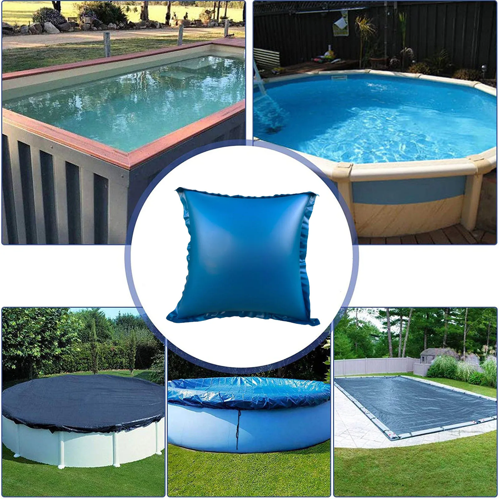 Description Picture 4 of item4x4 Ft Pool Pillow Winterizing Air Pillow For Above-Ground Pool Cover Extra Durable 0.4 Mm PVC Winter Pool Pillow Winterize Pool
