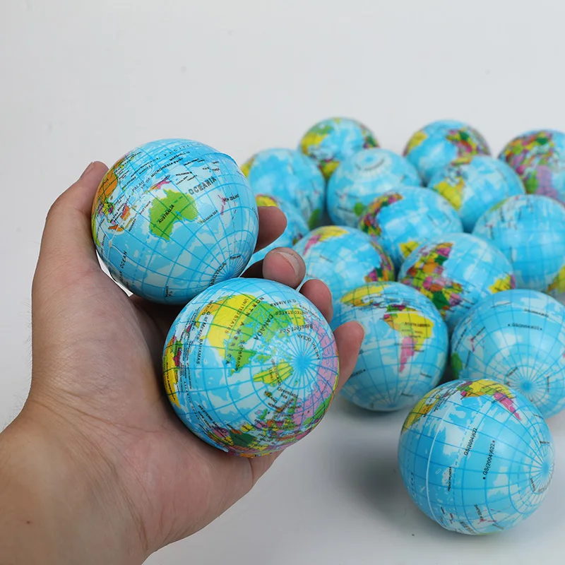 6/12pcs Earth Squeeze Toys Soft Foam Ball For Kids Birthday Party Favors Pinata Filler School Prize Stress Relief Christmas Gift