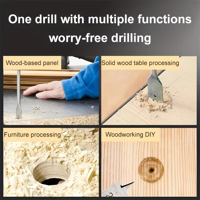 6pcs Spade Drill Bit Set Carpentry