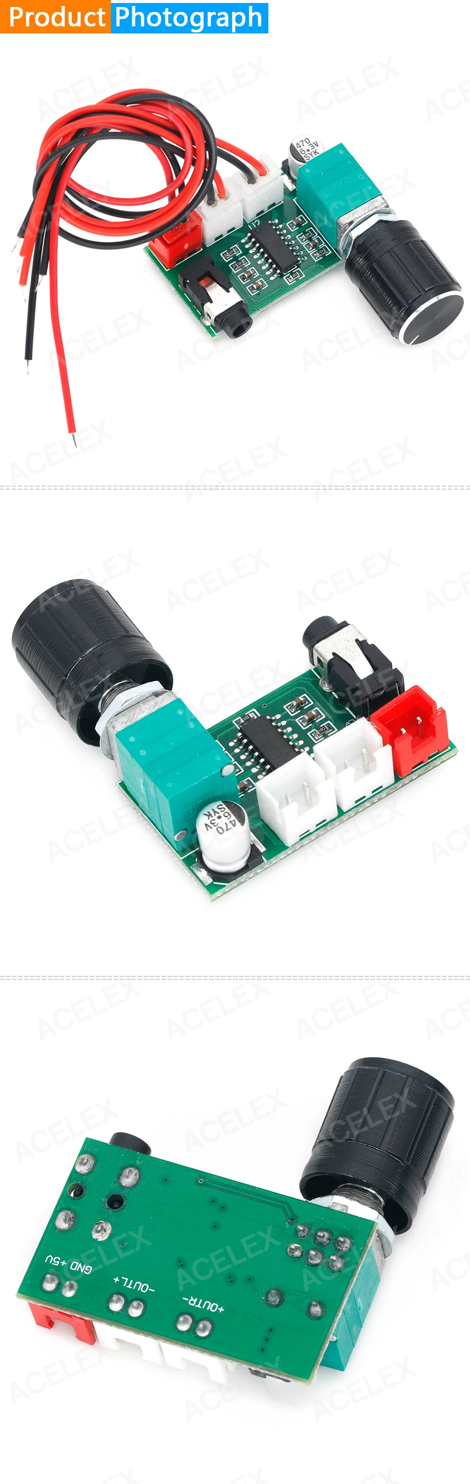 XH-A157 Digital Amplifier Board PAM8403 with Volume Knob Aux