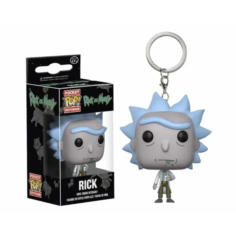thumbnail image 4 of Llavero Funko Pop Rick Kirkland Meeseeks Snowball Mr.meeseeks Pickle ET Morty traje espacial modelo juguetes para niños regalo de cumpleaños, 4 of 5