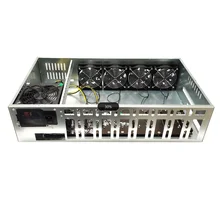 Carcasa de ordenador 857S, con espaciado de 65mm, 8GPU, Marco, 8 GPU, servidor de ordenador, B75 carcasa externa con placa base, Cpu, psu, ventiladores, servidor