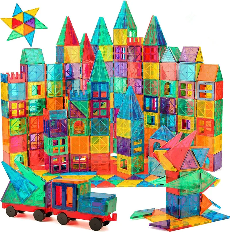 1pc Magnetic Building Blocks Toy DIY Construction Kids Magnetic Block Tiles Montessori Educational Magnet Toys for Children gift