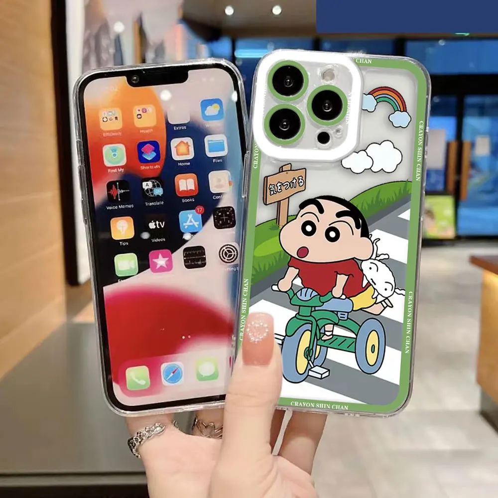 Cute C-Crayon S-Shinchan Clear Phone Case Cover