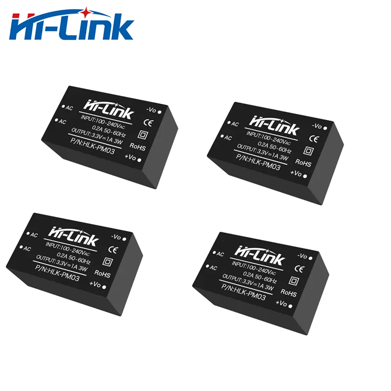Hi-Link AC/DC HLK-PM03 3.3V 3W Mini Adjustable Power Supply Module Converter Intelligent Household 10pcs/Lot power adapter power supply switching power supply power converter
