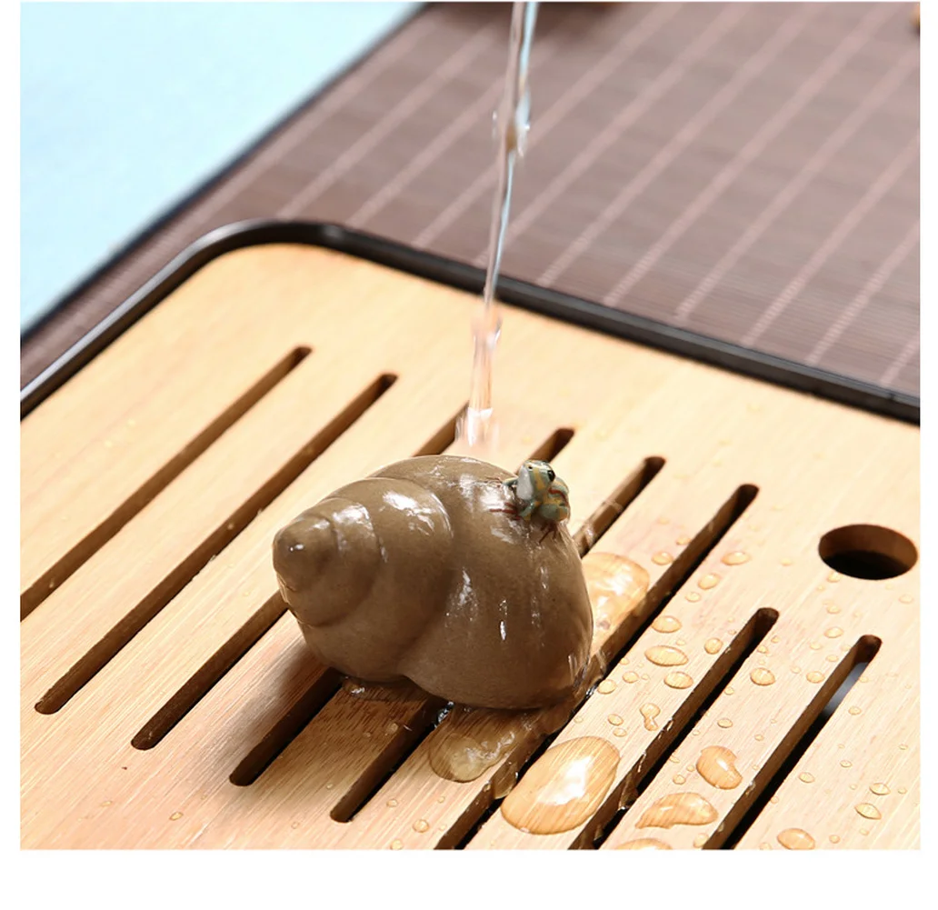 Chinese Purple Clay Tea Pets Frog Figurines Tea Accessories Crafts Home Car Decoration