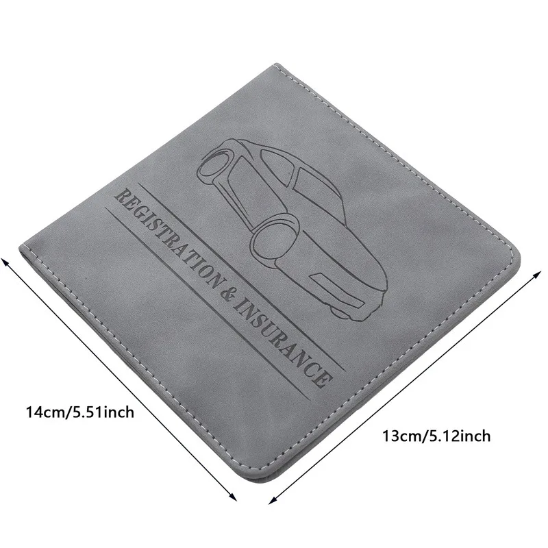 Kfz-Registrierung, Führerschein- und Versicherungskartenhalter – Leder-Fahrzeug-Handschuhfach, Kfz-Dokumente, Papierkram-Organizer – Detail 5