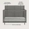 3-Piece Surrey Hill Nursery Set with 4-in-1 Convertible Crib Dresser and Chest Grows with Baby Toasted Chestnut/Lunar Gray Tip 5