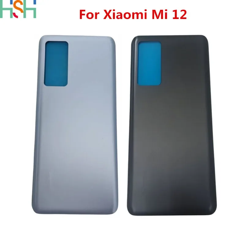 

Крышка батарейного отсека для Xiaomi Mi 12, стеклянная задняя крышка батарейного отсека, задняя крышка корпуса для Mi12, запасные части панели