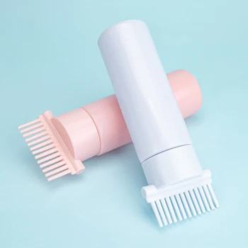 Applicatore per pettine per capelli vuoto multicolore da 180 ml Bottiglia per applicatore per pettine per radice riutilizzabile per la colorazione dei capelli Strumenti per lo styling per parrucchieri 1