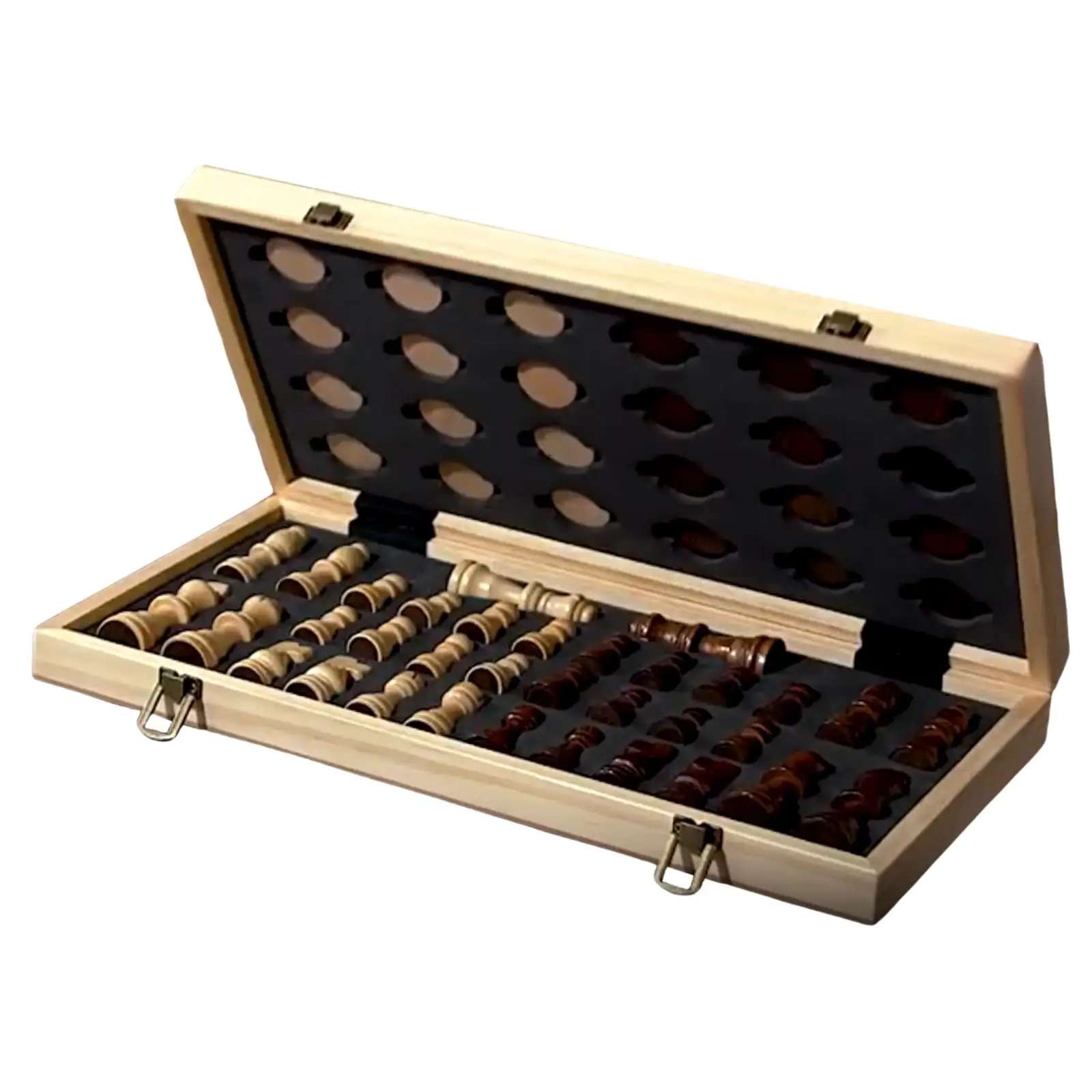 Chess Set Christmas Gift Folding Chess Board Wooden Chess Board Game Educational Games for Boys Girls Kids Adults Teen Beginner