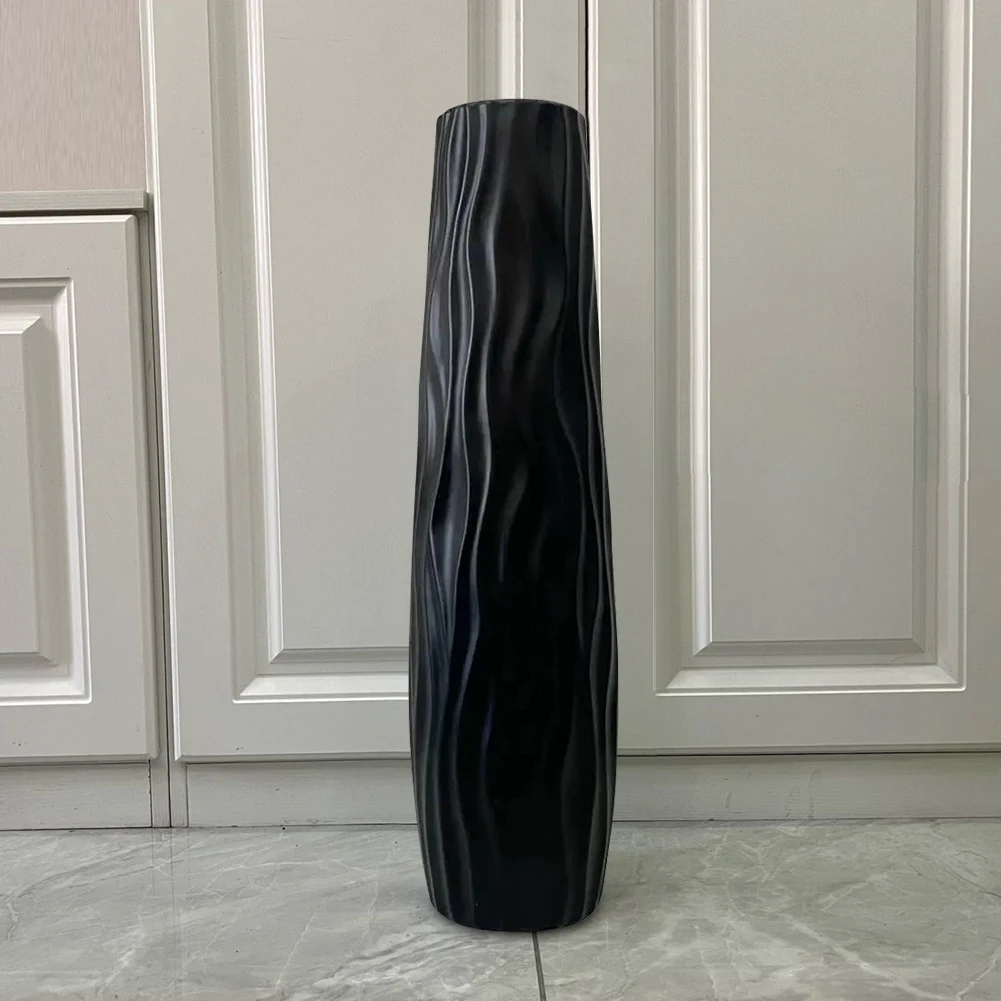 Large Floor Vase Textured Floor Standing Vase Exquisite Line Design Vase for Home Living Room