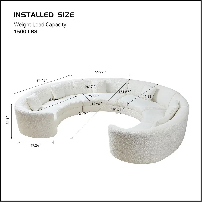 Oversize Curved Modular Sofa 2
