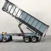 1/14 2 axle Hydraulic Dump Semi Trailer Metal RC Accessories Electric Support leg Tarpaulin for RC Tractor Truck Cars Toys Model 1