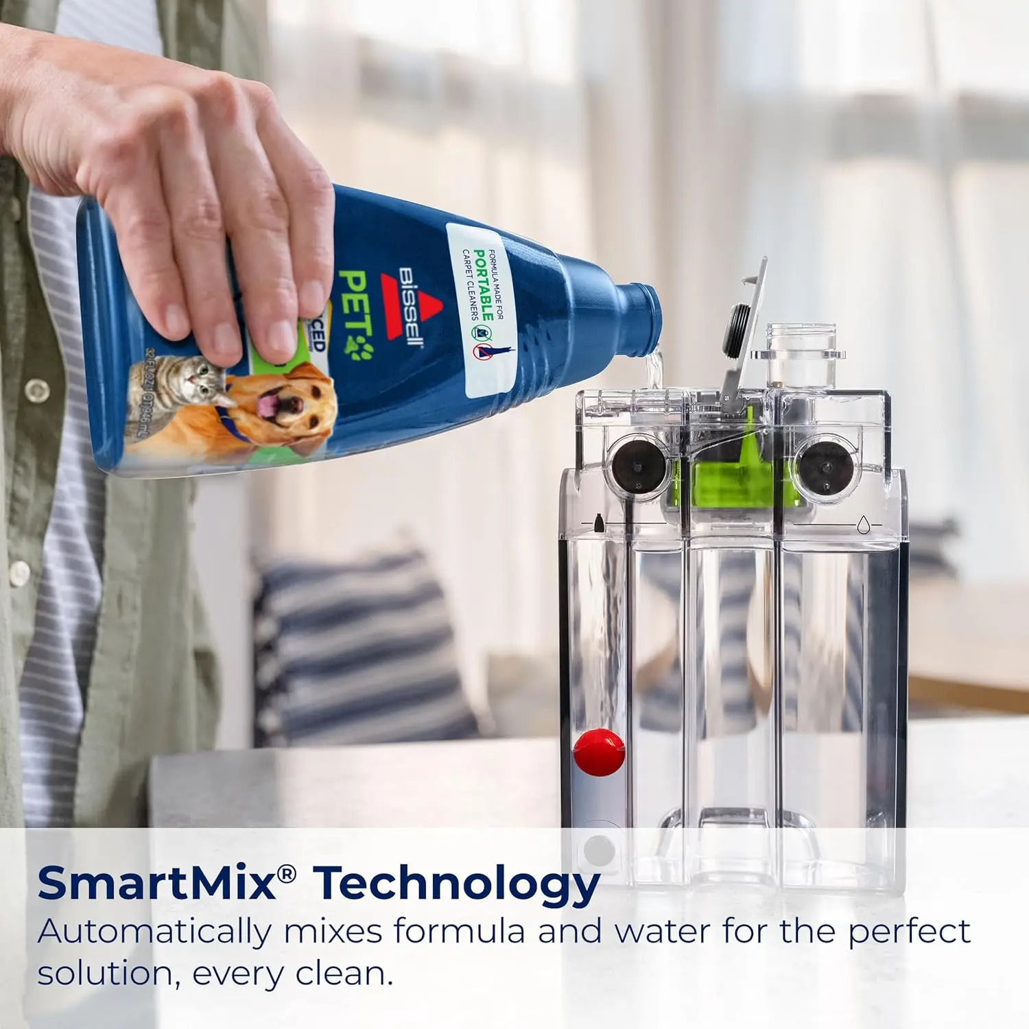 Portable Deep Cleaning Machine by BISSELL: Little Green ProHeat SmartMix, Self-Cleaning Stain Remover, Pet Hair Cleaning Tool