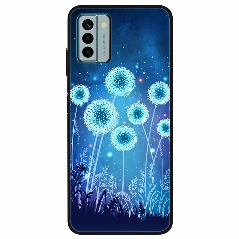 TTSWJBD Cover per Nokia G42 e Vetro Temperato Custodia con Cordino Silicone Trasparente Morbida Cover Cellulare Girocollo Collana Necklace Protettiva