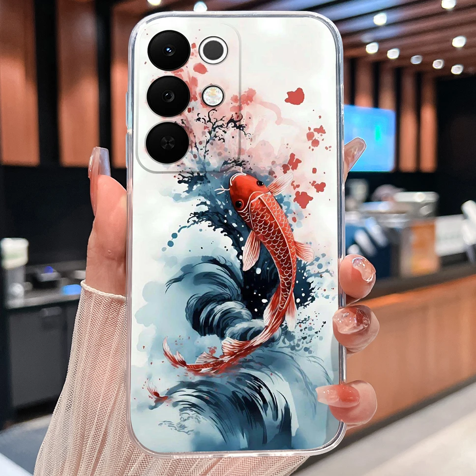 Colorful Patterned Clear Soft Silicone Phone Cover - Lightweight and Stylish Case