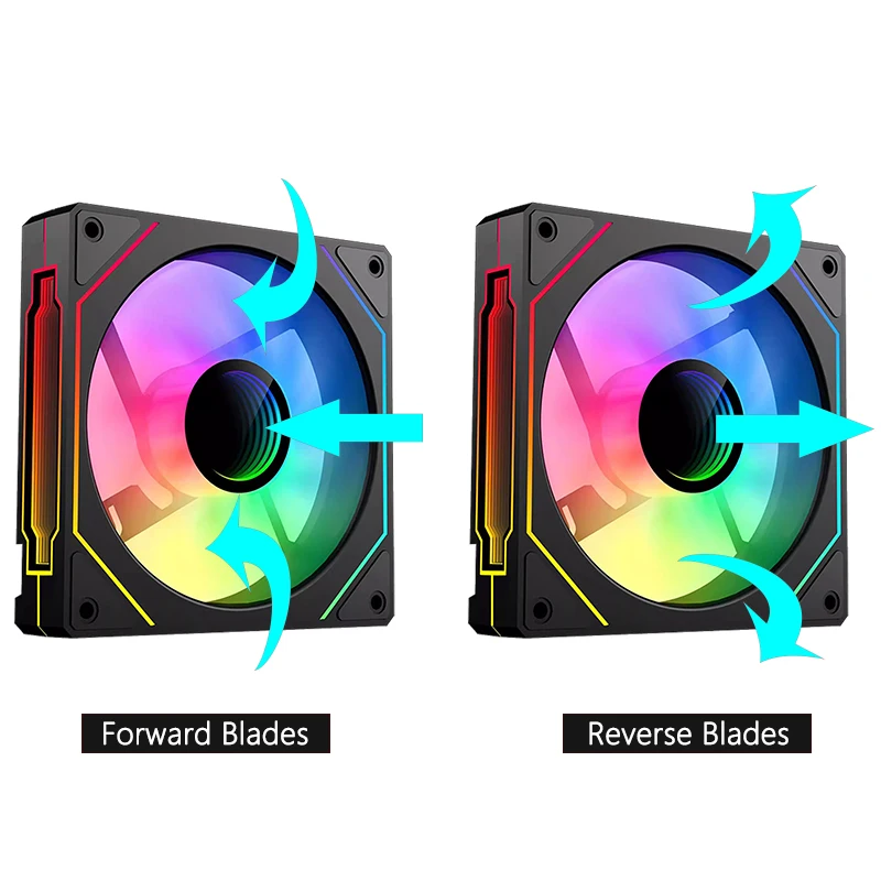 Ventilador Case 5v Argb Efeito Espelho Infinito Silencioso 12cm Ventiladores Rgb para pc Refrigeração Stystem Cpu Refrigerador de Água Jumpeak-ms120 mm - Imagem 5