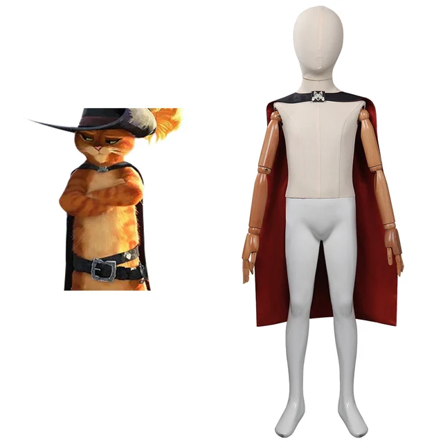 thumbnail image 1 of Disfraz de El Gato con Botas para niños, capa, gato con botas, disfraz, accesorios, fiesta de carnaval, Halloween, traje para niño, 1 of 5