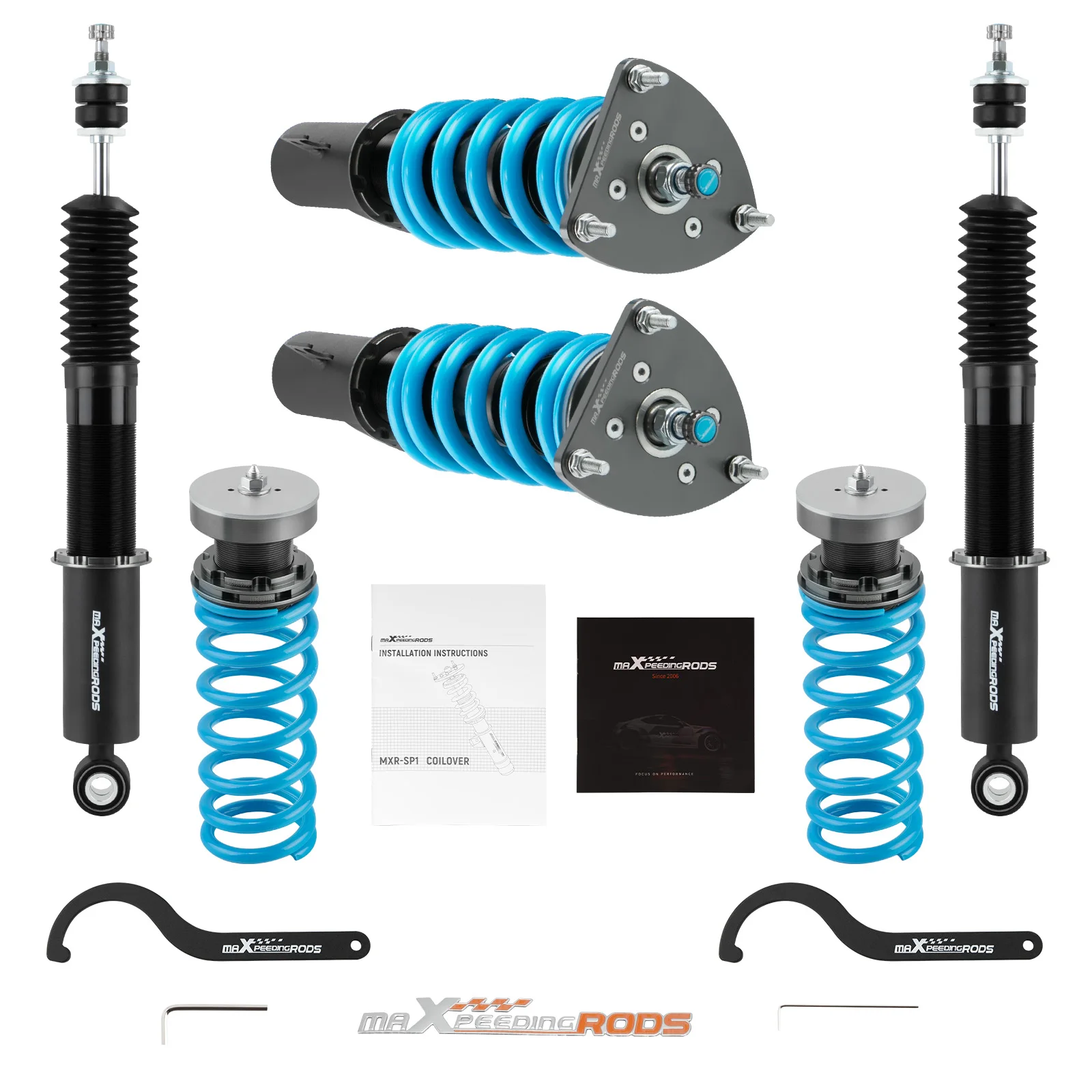 

Maxpeedingrods COT6 Coilovers 24 Way Damper Shocks Set for Scion xB 2004-2006 Coilovers Suspension Struts Springs Lowering Kit