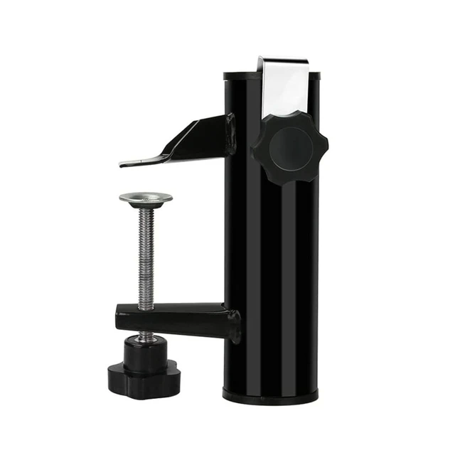 Fém Fekete Esernyő Állvány Klip Napfény Rögzített Bilincs Szerszám Kültéri Erkély Tájkép Kerítés Fedélzeti Székhez - Image 3