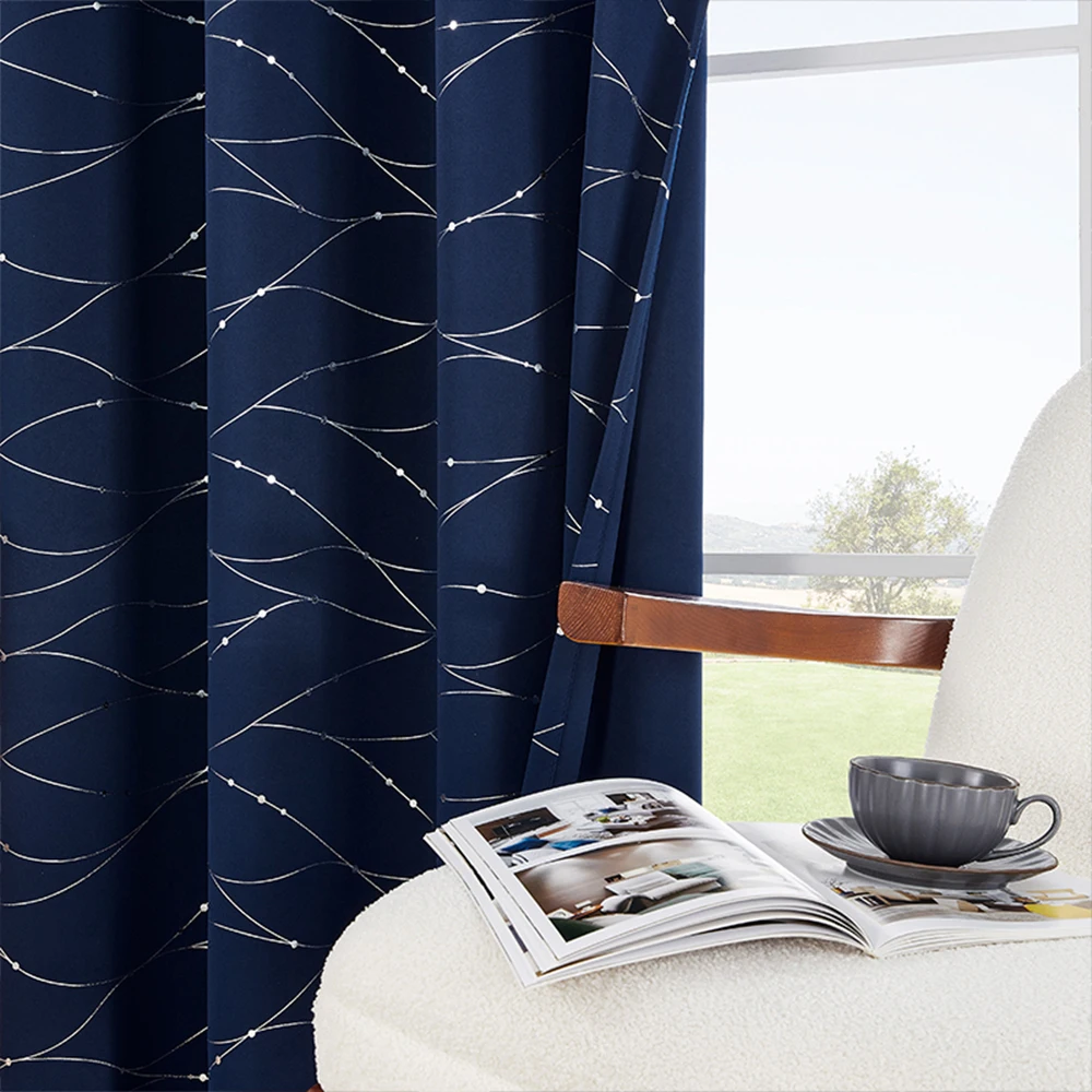 Solid Color Thermal Insulated Blackout Curtains - Simple Modern Drapes 5