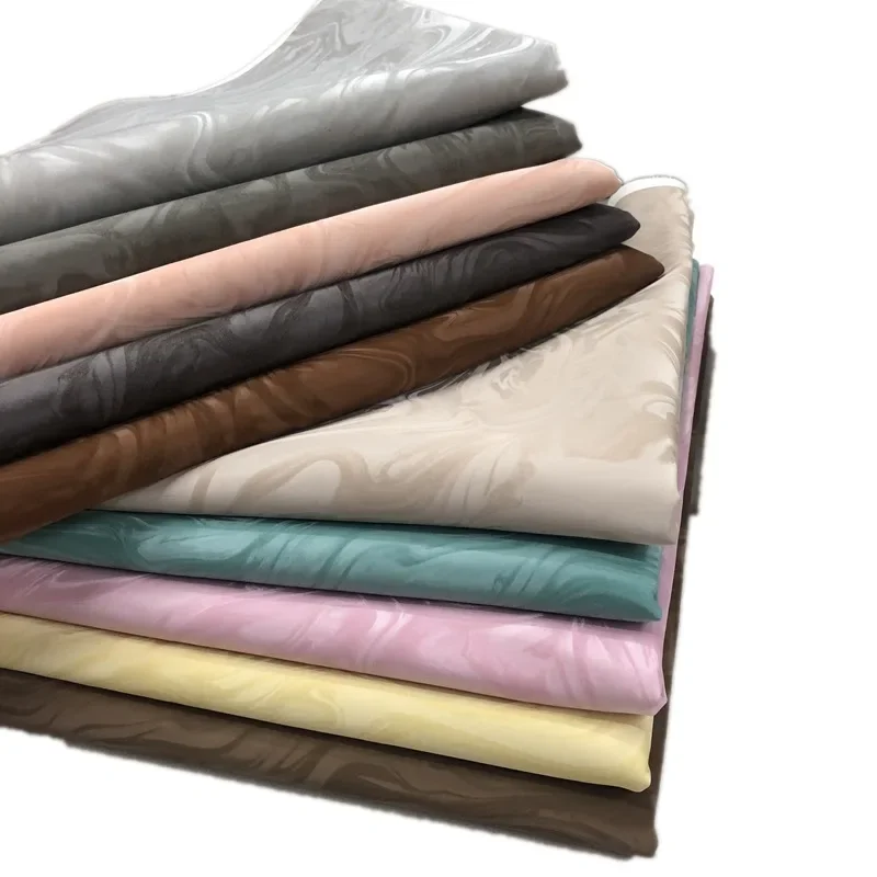 New Chinese Style PU Leather Soft Surface Fabric Silk Comfortable Soft Bag Pillow Shoe PU Leather Artificial Skin For Clothing