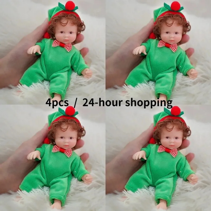 

6 Inch Lovely Palm Reborn Baby Doll Full Body Silicone Body Boy Girl Reborn Babies Dolls Bebés Reborns