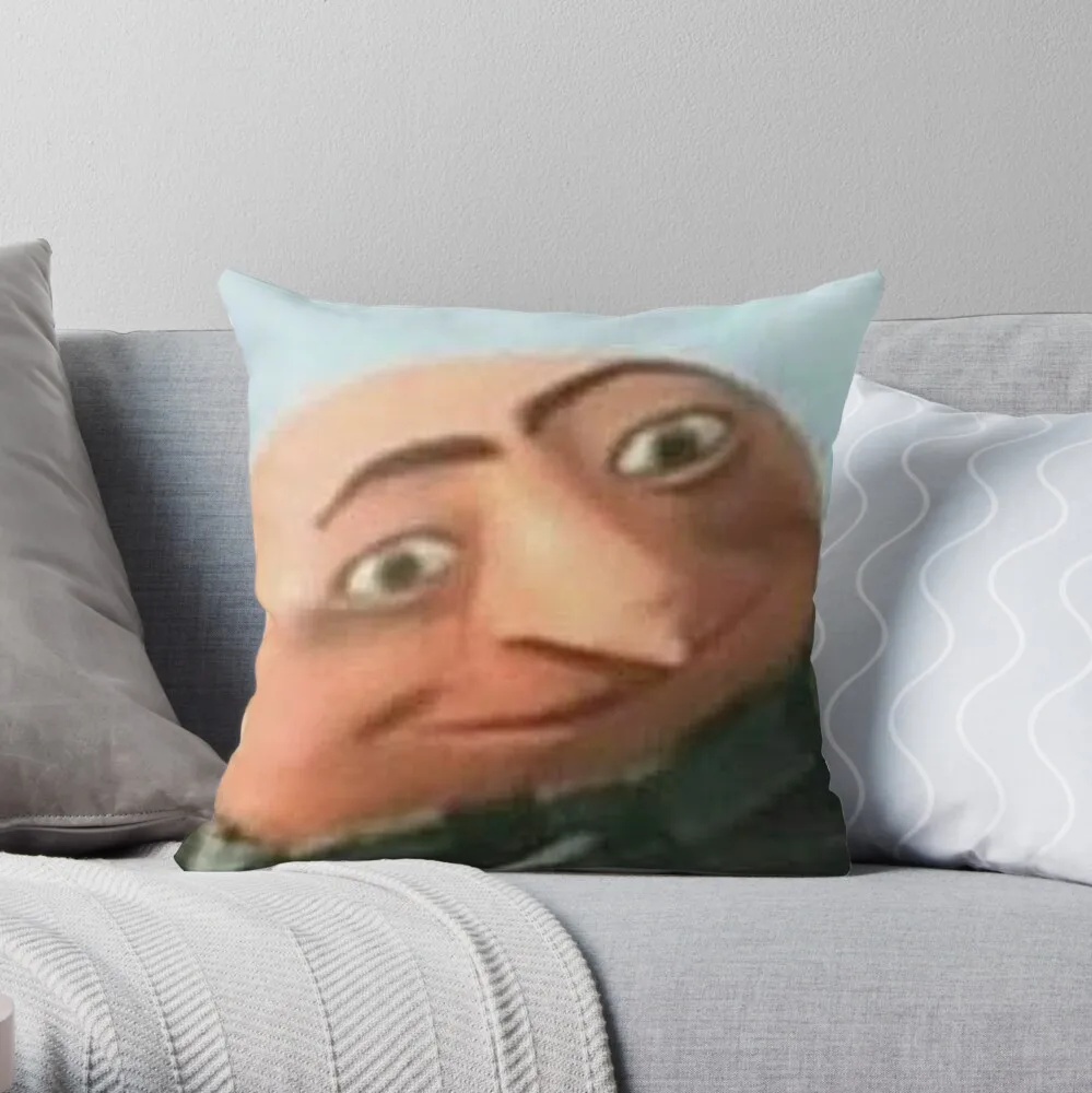 Gru Meme Face Throw Pillow Couch Cushions Sofas Covers Decorative