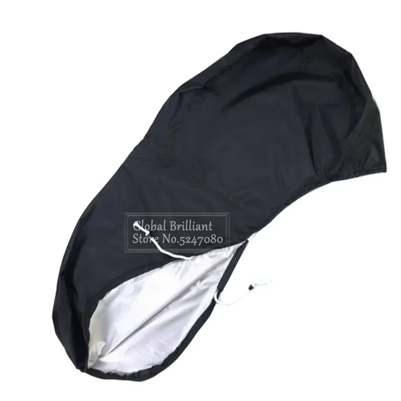 Half/Full 6-250HP Outboard Motor Engine Boat Cover Black Oxford Waterproof Anti-scratch Heavy Duty Outboard Engine Protector