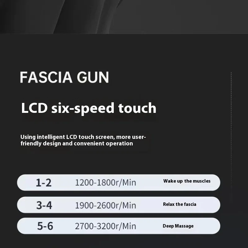 New LCD Style Portable Handheld Mini Fitness Product Electric Muscle Relaxation Double Head Fascia Gun Massager USB Massager Gun